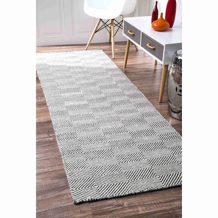 Nuloom Ago Geometric Wool Area Rug 2ft 6in x 10ft MTSF01A-26010